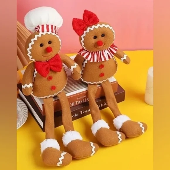 Set of Long Leg Gingerbread Plush - Picture 2 of 2